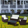 4 Pcs Rattan PE Wicker